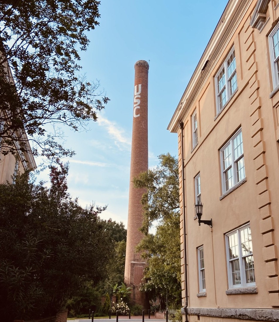 Smoke stack on the UofSC campus.