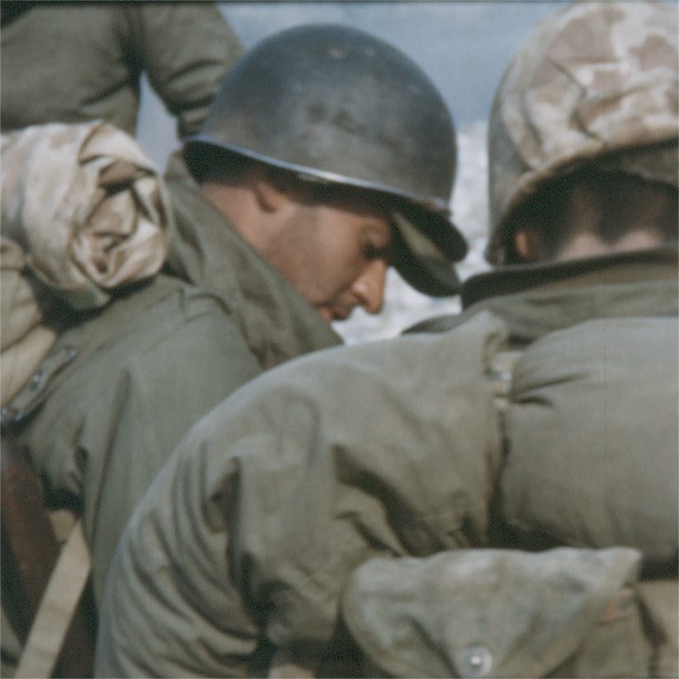 World War two soliders still shot from U.S. Marine Corps Film Collection