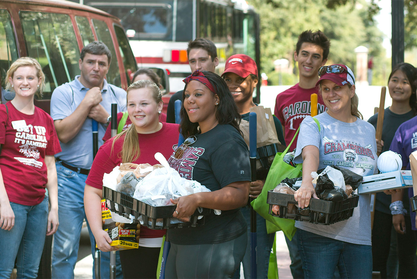 Students helping victims of the SC Flood