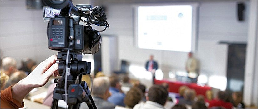 Image of camcorder recording classroom teaching