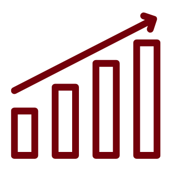 bar graph showing an increase