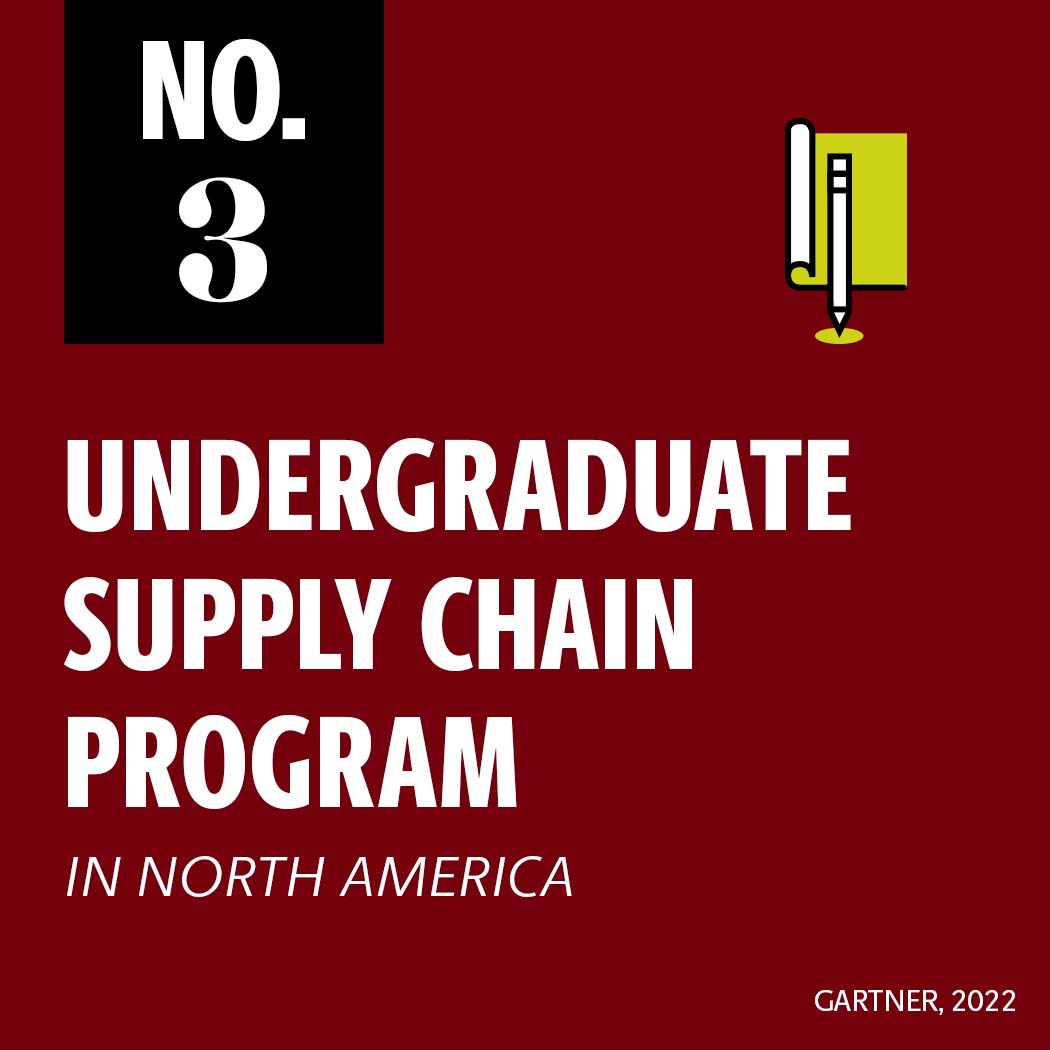 No. 3 undergraduate supply chain program in North America Gartner, 2020 