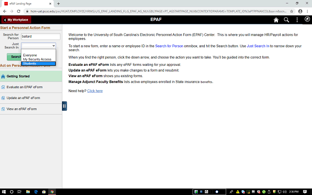 Screen image of this step