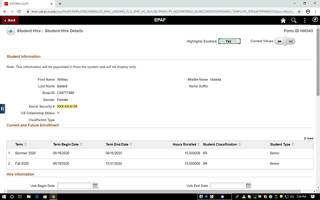 Screen image of this step