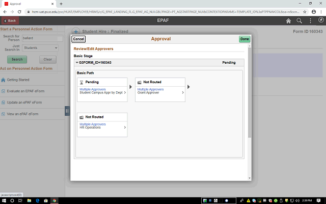 Screen image of this step