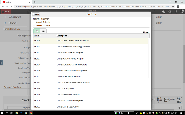 Screen image of this step