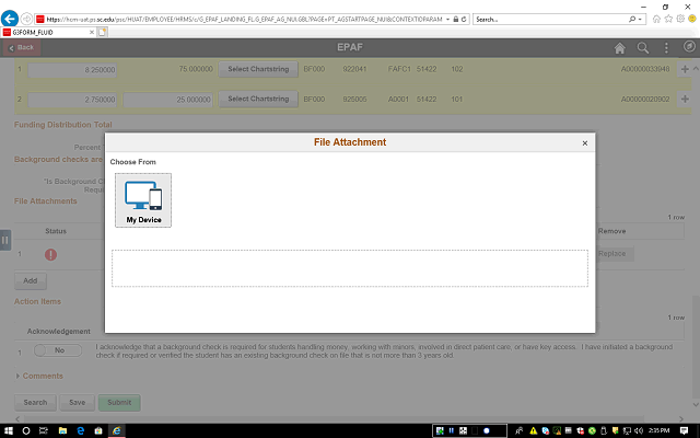 Screen image of this step