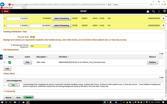 Screen image of this step