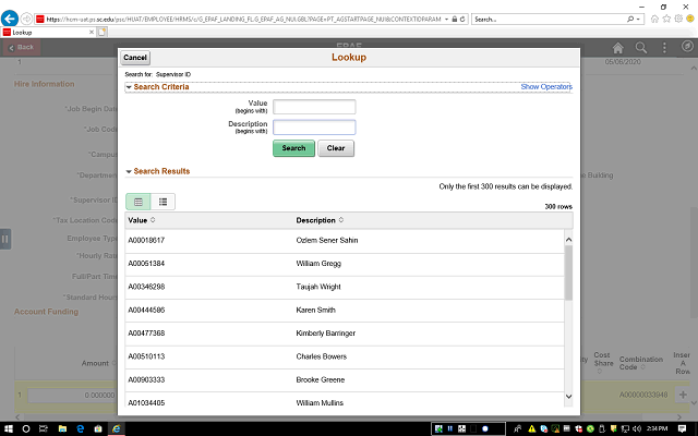 Screen image of this step