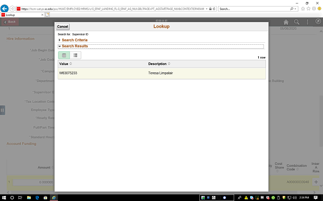 Screen image of this step