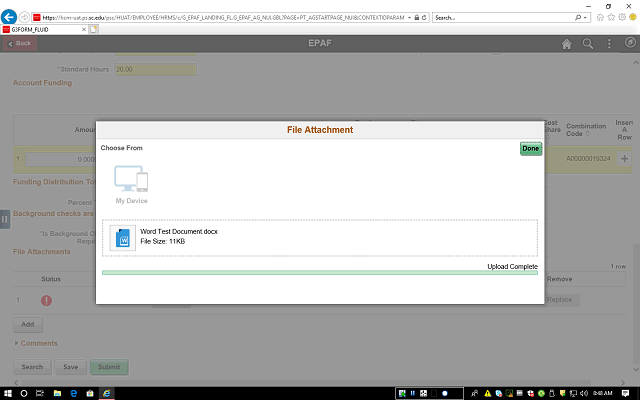 Screen image of this step