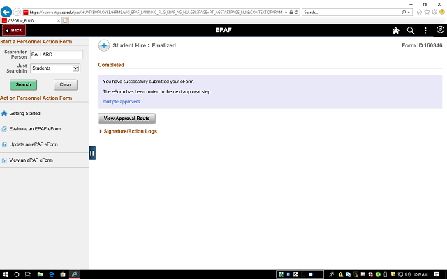 Screen image of this step