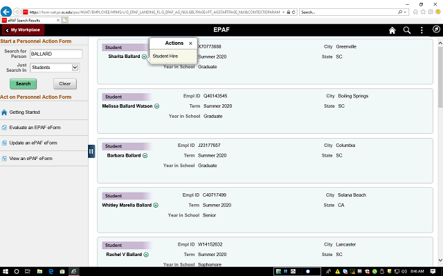 Screen image of this step