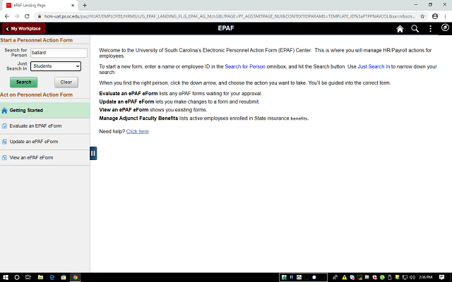 Screen image of this step