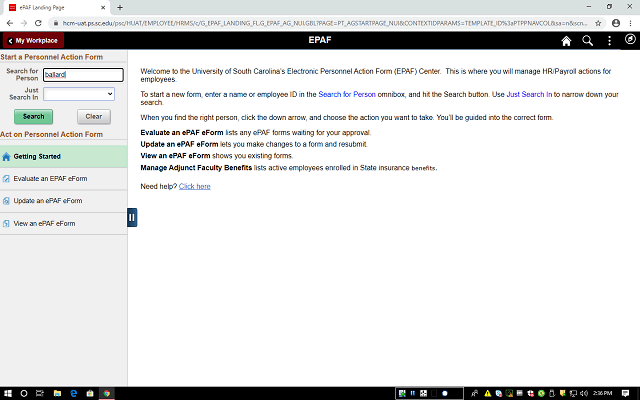 Screen image of this step
