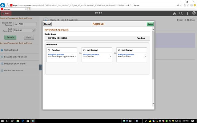 Screen image of this step