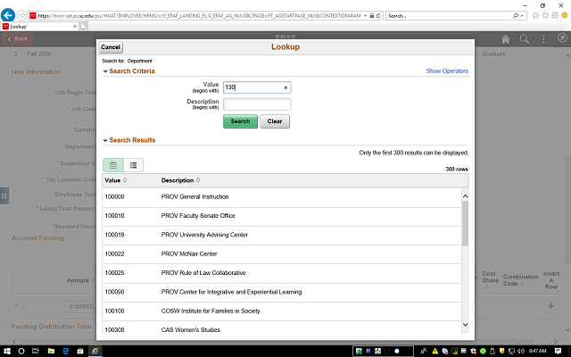 Screen image of this step