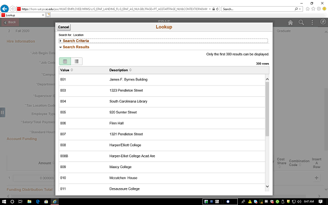 Screen image of this step