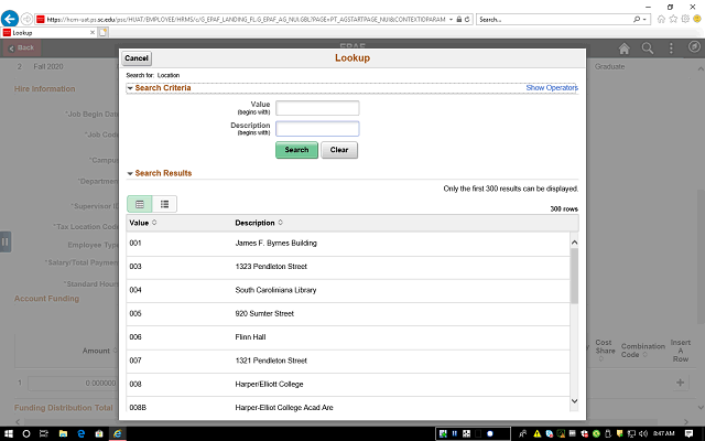 Screen image of this step