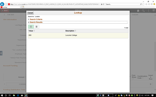 Screen image of this step