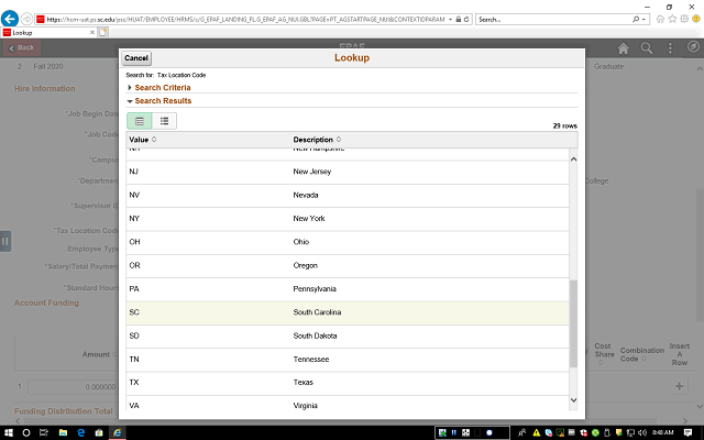 Screen image of this step