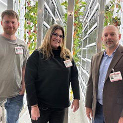 (l-r) Ramsey, Jones and Irvin in the hydroponics lab.