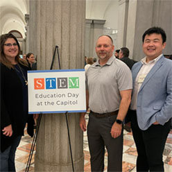 Devan Jones, Matt Irwin and Hengtao Tang at STEM Day