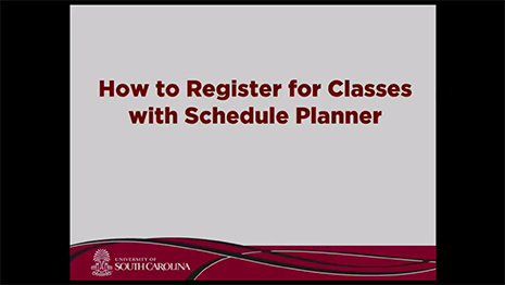how to register with schedule planner