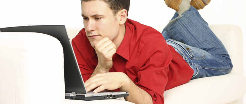 Student Studying Online Course at Home