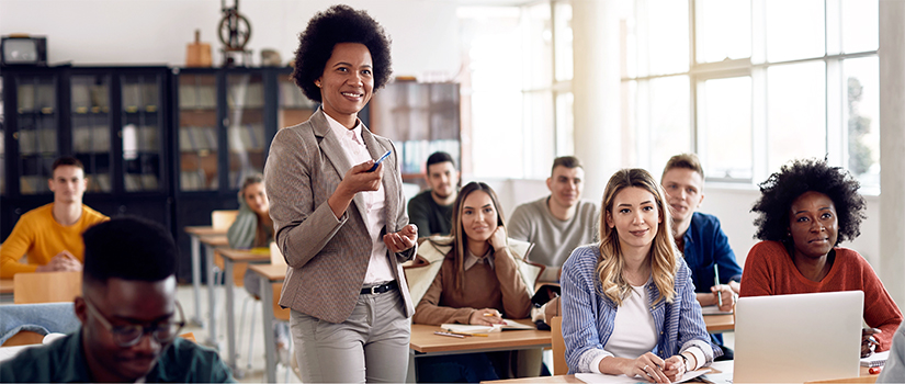 Professor working with Student