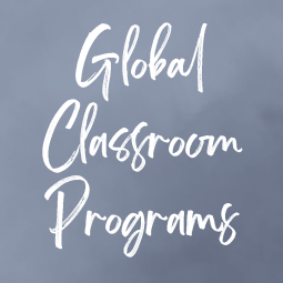 grey background with the words global classroom programs
