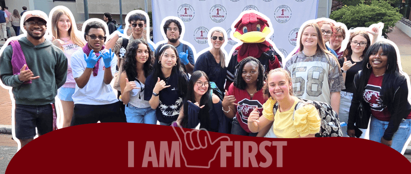UCS first-generation student celebration group photo