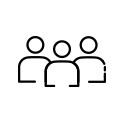 outline of three people icon