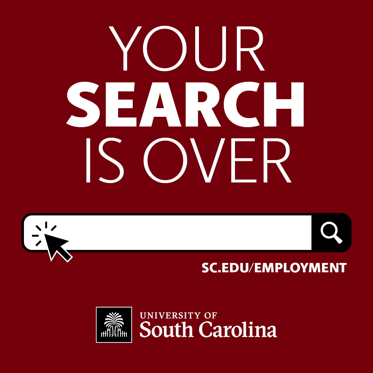 Your Search Is Over graphic
