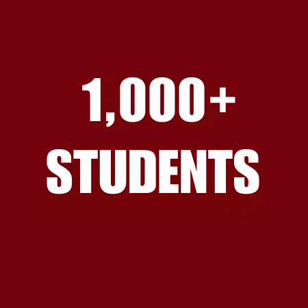 1,000+ Students