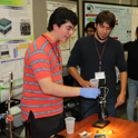 students demonstrating their research project during the Sustainability Showcase event
