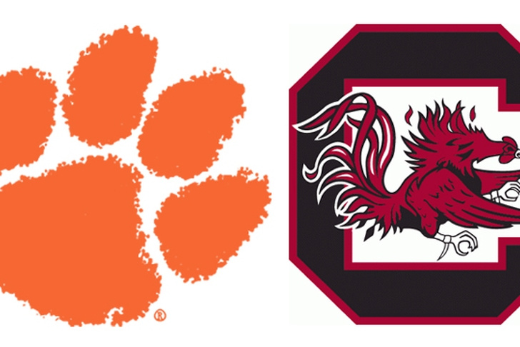 Clemson and Carolina logos