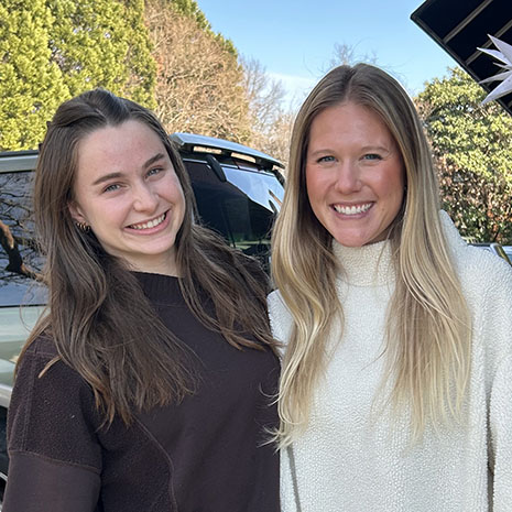 Amy and Alyssa smiling together