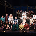 Elizabeth with theater cast and crew