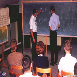 An early USC Lancaster class in session
