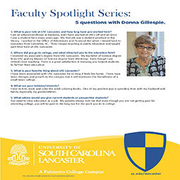 Faculty Spotlight, Donna Gillespie