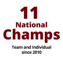 11 team and individual national championships since 2010.