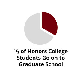 Infographic: 1/3 of Honors College students go on to graduate school