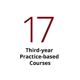 Infographic: 17 third-year practice-based courses