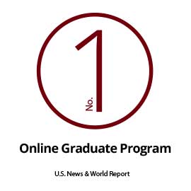 Infographic: #1 (#2 Overall) online graduate programs, US News and World Report