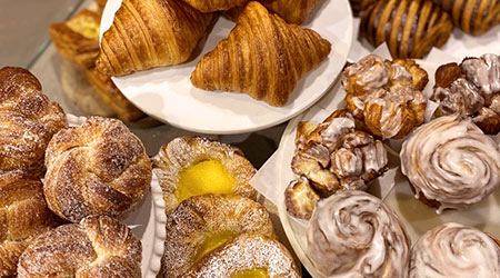 A display of plates full of pastries from SmallSugar.