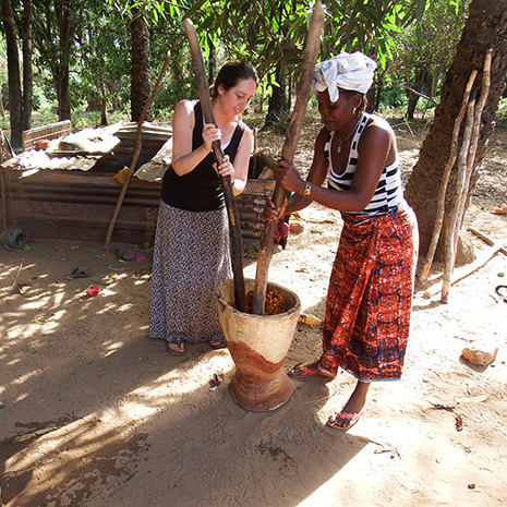 Kelly Goldberg fieldwork in Guinea