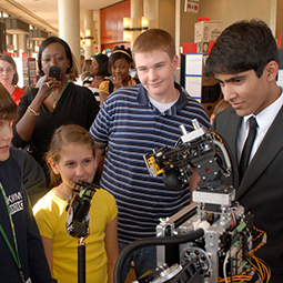 Students at the science fair
