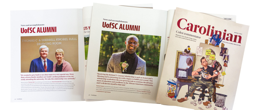 Carolina Magazine featuring USC Alumni