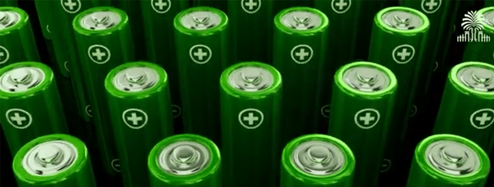 image of batteries with positive charge
